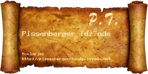 Pissenberger Tünde névjegykártya